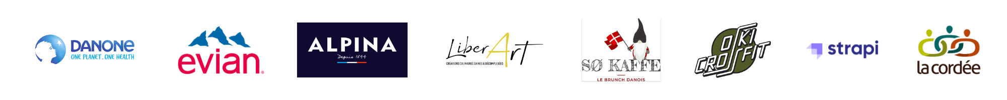 Evian Danone Alpina Liber Art So Kaffe Oski CrossFit Strapi La Cordée